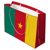 Patriotic Kamerun Flag Große Geschenktasche Geschenktüte (Rückseite Schrägansicht)