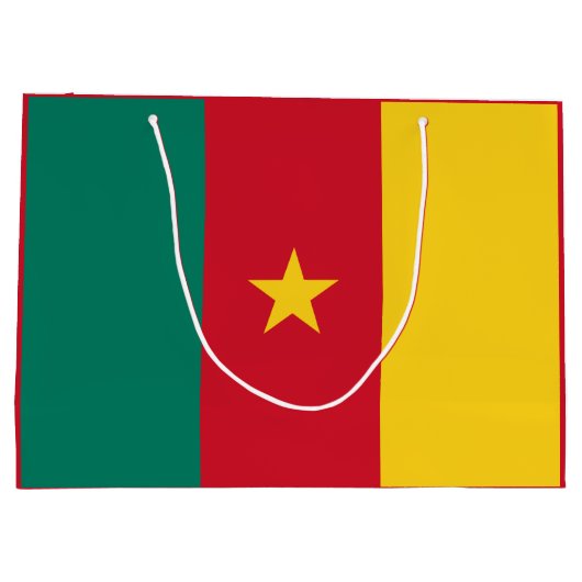 Patriotic Kamerun Flag Große Geschenktasche Große Geschenktüte (Rückseite)