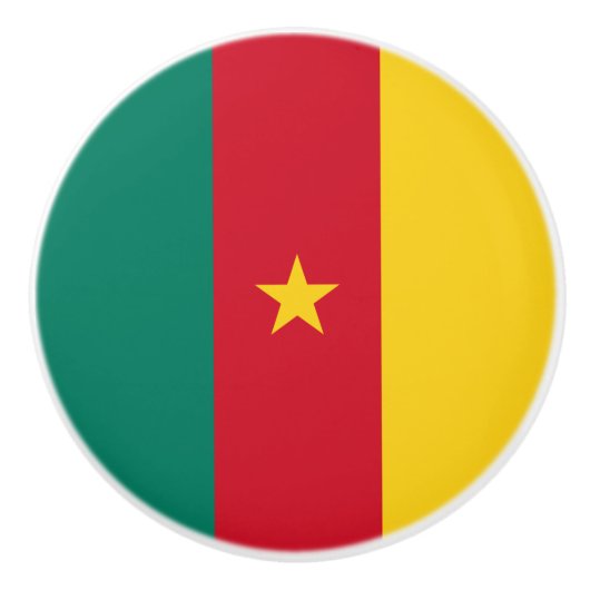 Patriotic Kamerun Flag Keramikknauf (Vorderseite)