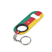 Patriotic Kamerun Flag Mini Flaschenöffner (Rückseite Schrägansicht)