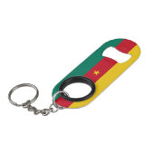 Patriotic Kamerun Flag Mini Flaschenöffner (Vorderseite Schrägansicht)
