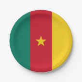 Patriotic Kamerun Flag Pappteller (Vorderseite)
