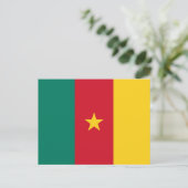 Patriotic Kamerun Flag Postkarte (Stehend Vorderseite)