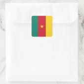 Patriotic Kamerun Flag Quadratischer Aufkleber (Tasche)