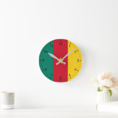 Patriotic Kamerun Flag Runde Wanduhr (Zuhause)