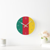 Patriotic Kamerun Flag Runde Wanduhr (Zuhause)