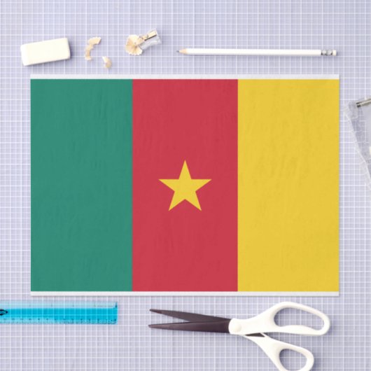 Patriotic Kamerun Flag Seidenpapier (Handwerk)