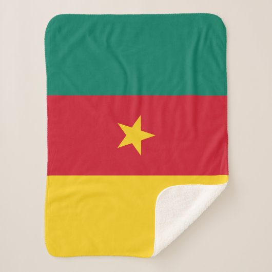 Patriotic Kamerun Flag Sherpadecke (Vorderseite)