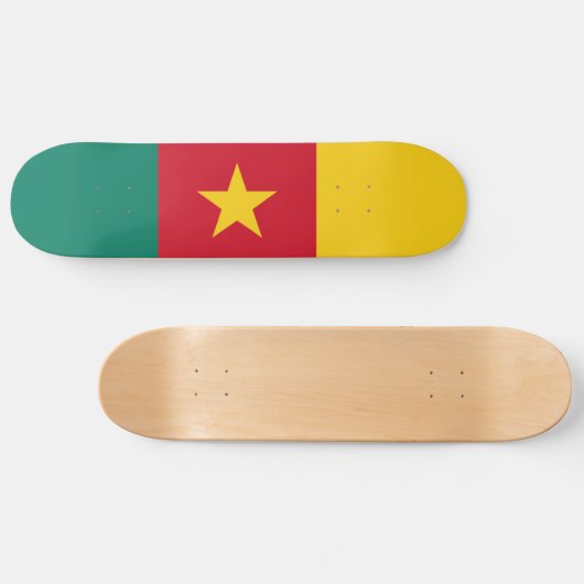 Patriotic Kamerun Flag Skateboard (Horizontal)