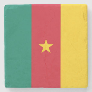 Patriotic Kamerun Flag Steinuntersetzer