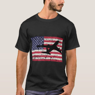 Patriotic KC-135 Stratotanker Jet American Flag T-Shirt