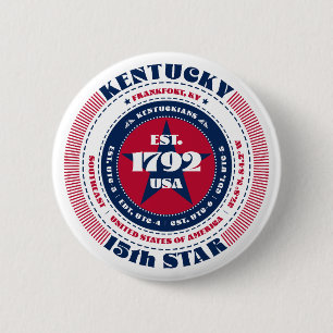 Patriotic Kentucky Circle mit Staat Details Button