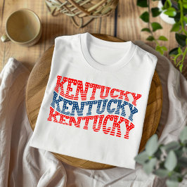 Patriotic Kentucky Red and Blue Boho T - Shirt