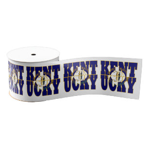 Patriotic Kentucky Staatsflaggentypografie Ripsband
