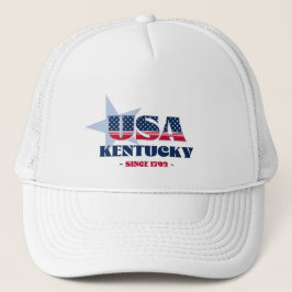 Patriotic Kentucky Typografie Trucker Hat Truckerkappe