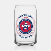 Patriotic Kentucky Typografy Trinkbehälter Set Dosenglas (Rückseite)
