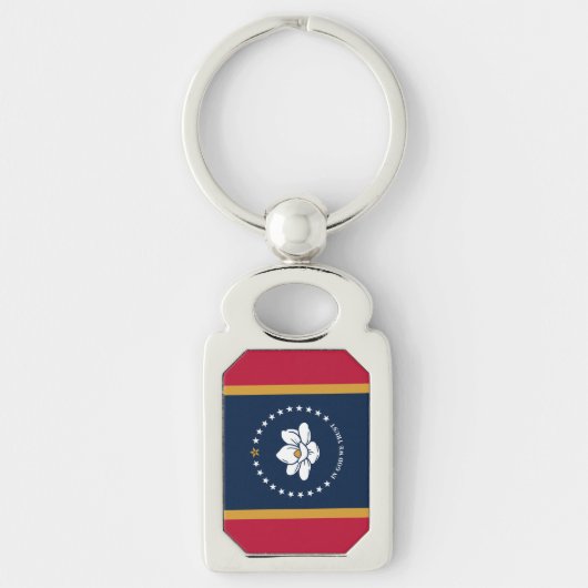 Patriotic keychain with Flag of Mississippi, USA Schlüsselanhänger (Vorderseite)