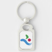 Patriotic keychain with Flag of Seoul, South Korea Schlüsselanhänger (Vorderseite)