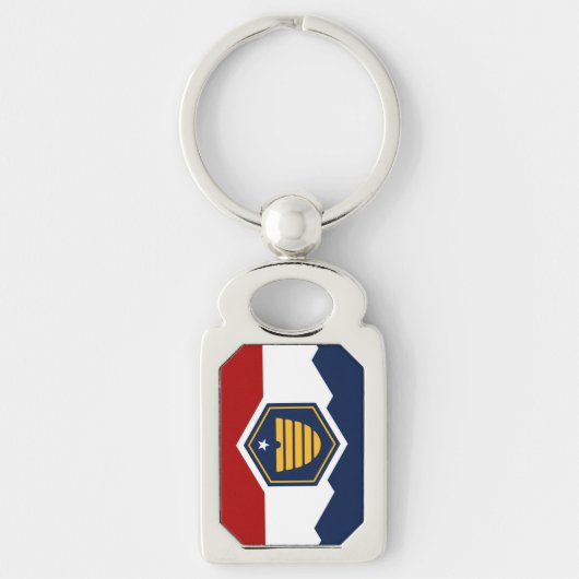 Patriotic keychain with Flag of Utah, USA Schlüsselanhänger (Vorderseite)
