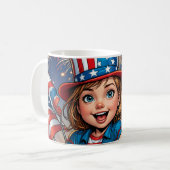 Patriotic Kid's 4. Juli Coffee Tasse (Vorderseite Links)