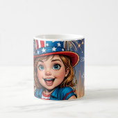 Patriotic Kid's 4. Juli Coffee Tasse (Mittel)