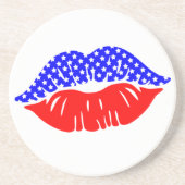Patriotic Kiss Drink Untersetzer (Vorne)