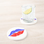 Patriotic Kiss Drink Untersetzer (Seite)