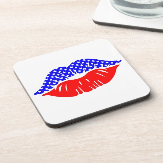 Patriotic Kiss Drink Untersetzer (Linke Seite)