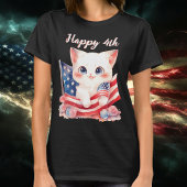 Patriotic Kitten 4. Juli Happy 4. Custom T-Shirt