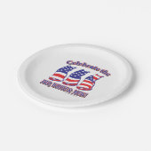 Patriotic Kitty Cats Pappteller (Schrägansicht)