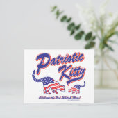 Patriotic Kitty Cats Postkarte (Stehend Vorderseite)