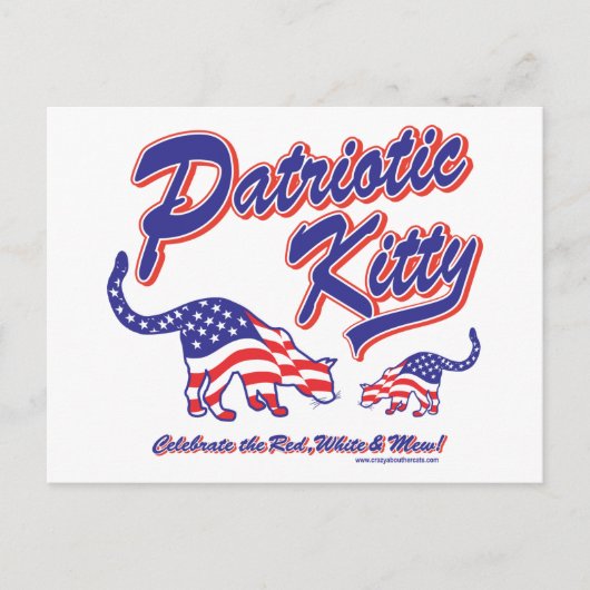 Patriotic Kitty Cats Postkarte (Vorderseite)