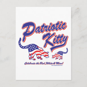 Patriotic Kitty Cats Postkarte