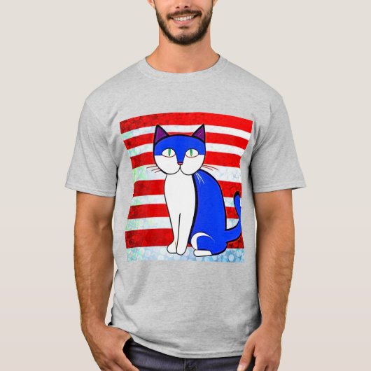 Patriotic Kitty T-Shirt (Vorderseite)