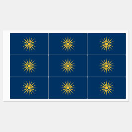 Patriotic labels with flag of Macedonia, Greece Etiketten