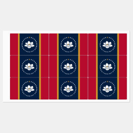 Patriotic labels with flag of Mississippi Etiketten