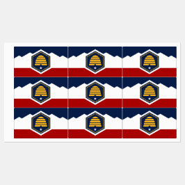 Patriotic labels with flag of Utah, USA Etiketten