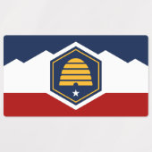 Patriotic labels with flag of Utah, USA Etiketten (Design 2)