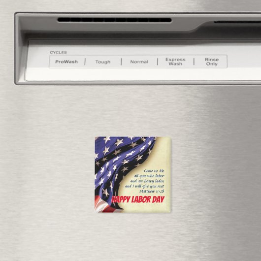 Patriotic LABOR DAY Christlich Magnet (In Situ (Geschirrspüler))