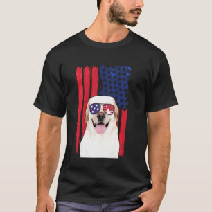 Patriotic Labrador Hund 4. Juli USA Fl T-Shirt