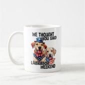 Patriotic Labrador Hunde Zitat Funny Spaß Kaffeetasse (Links)
