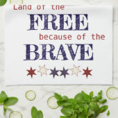 Patriotic Land of the Free Bunting Geschirrtuch (Gefaltet)