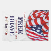 Patriotic Land of the Free Bunting Geschirrtuch (Horizontal)