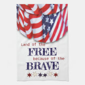 Patriotic Land of the Free Bunting Geschirrtuch (Vertikal)