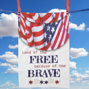 Patriotic Land of the Free Bunting Geschirrtuch