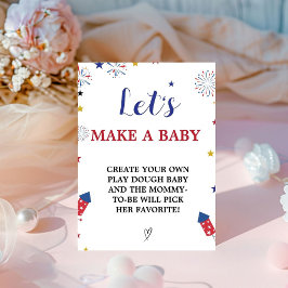 Patriotic lasst uns ein Baby Shower Game Schild ma