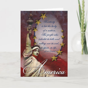 Patriotic Liberty America Card Dankeskarte