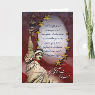 Patriotic Liberty Danke-Card Dankeskarte