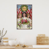 Patriotic Liberty Girls Poster (Küche)