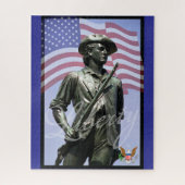 Patriotic Liberty Minuteman with Defense Emblem Puzzle (Vertikal)